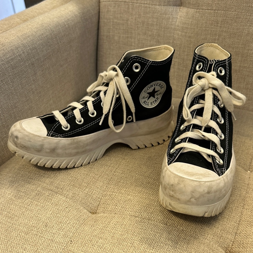Converse Black and White Platform High-Tops